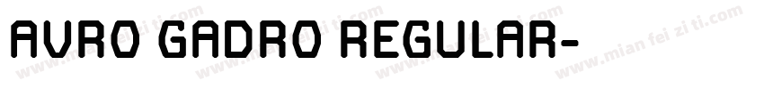 Avro Gadro Regular字体转换